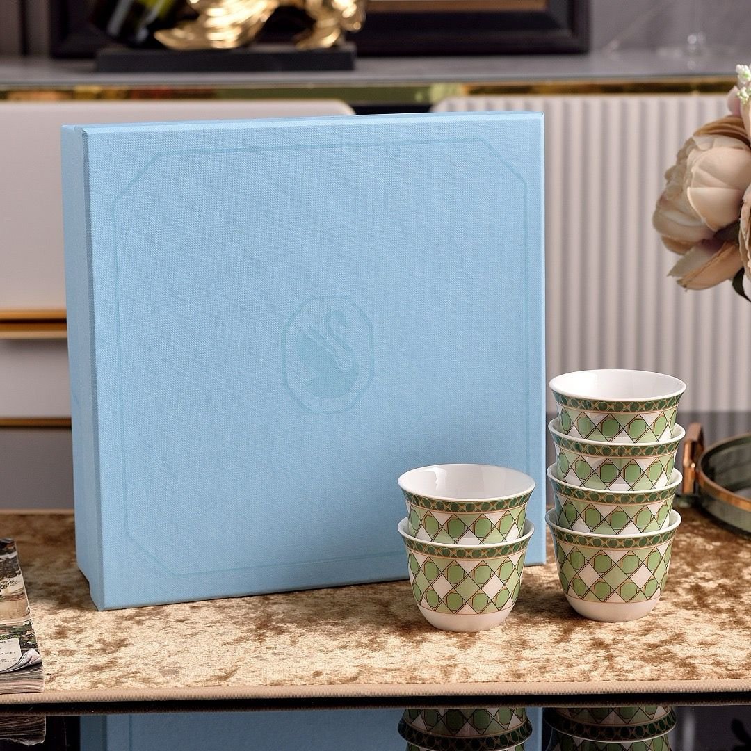 Swarovski Arabic coffee ghawa set of six cups